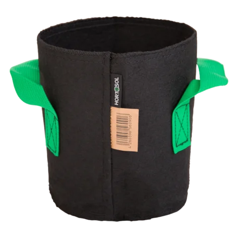 3L Hortosol Pflanzsack schwarz 15x17cm von der Seite