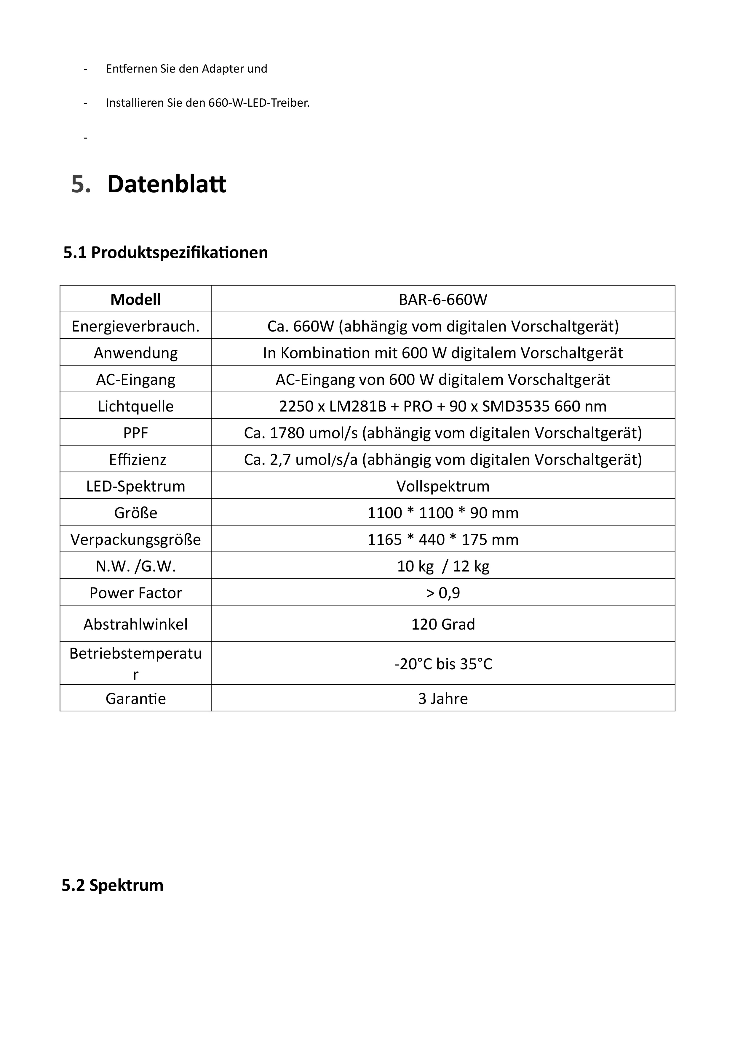 660WCaluma LED Dokumentation 5